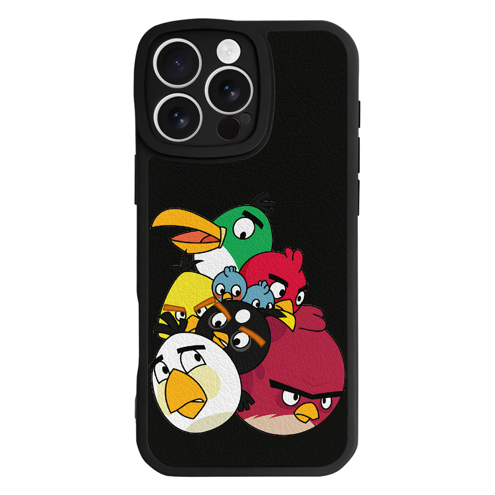 （画像用） Angry Birds アングリーバード 【iPhone 16シリーズ対応】シリコンスマホケース（レザー調） 材質：シリコン